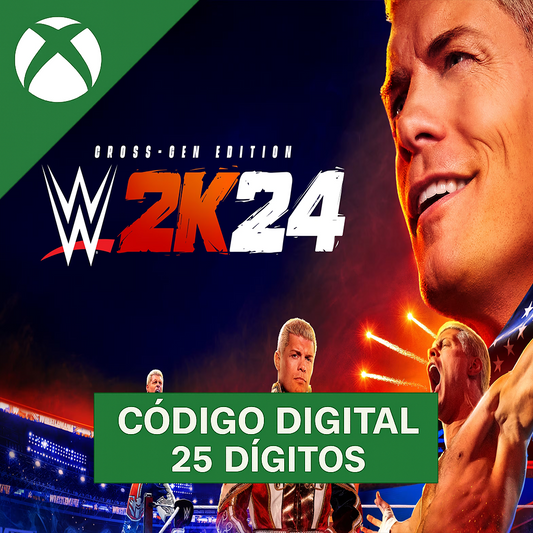 WWE 2K24 Cross-gen Xbox REGIÃO - Código 25 Dígitos