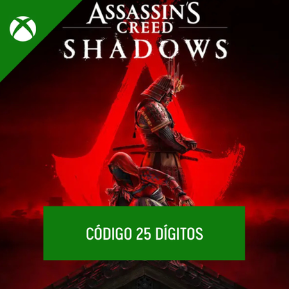Assassin's Creed Shadows Xbox Series X|S - Código 25 Dígitos Região