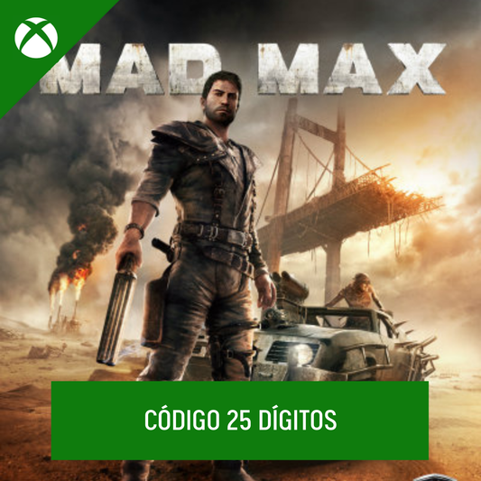 Mad Max Xbox - Código 25 Dígitos Região