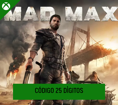 MAD MAX XBOX - CÓDIGO 25 DÍGITOS