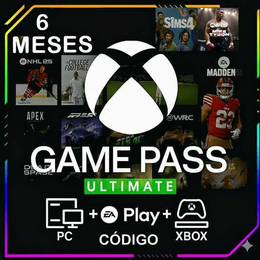 GAME PASS ULTIMATE 6 MESES - CÓDIGO 25 DÍGITOS BRASIL