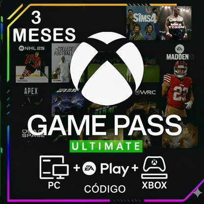 GAME PASS ULTIMATE 3 MESES - CÓDIGO 25 DÍGITOS BRASIL