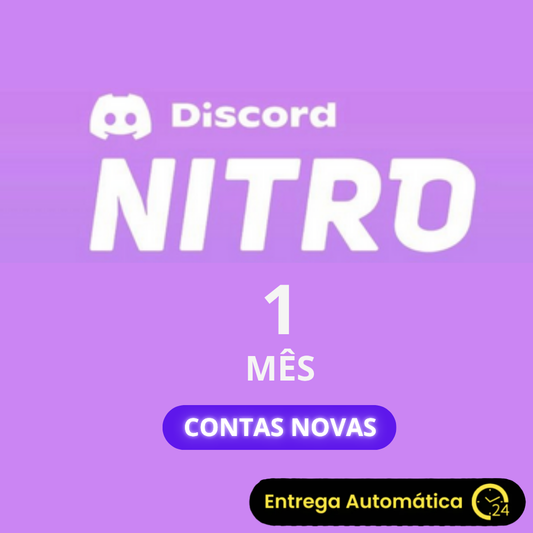 Assinatura Discord Nitro 1 Mês (contas novas)